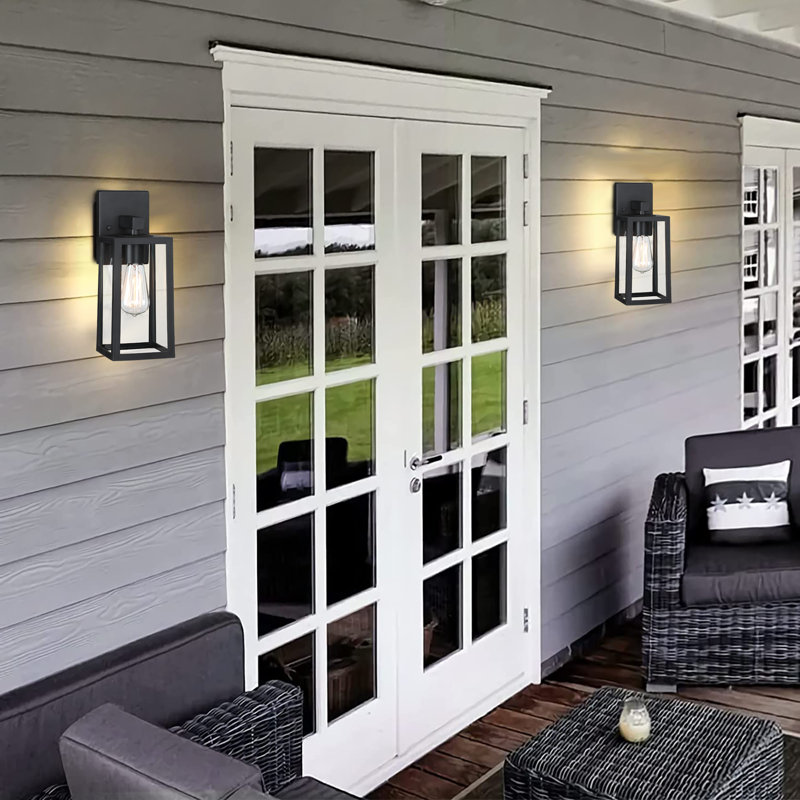 Artell Outdoor Wall Light with Matte Black Finish