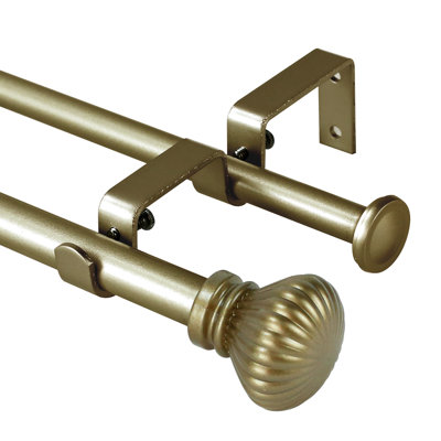 Tringle à rideaux double ajustable Sigmund