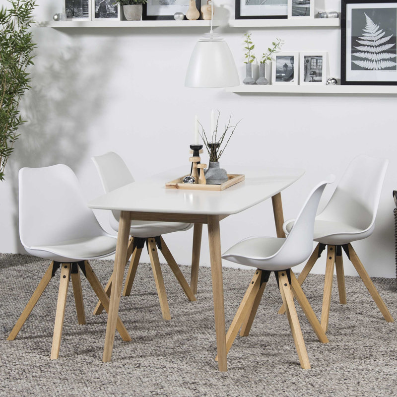Vernia Solid Wood Base Dining Table