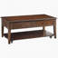 Table basse en bois de noyer avec plateau relevable