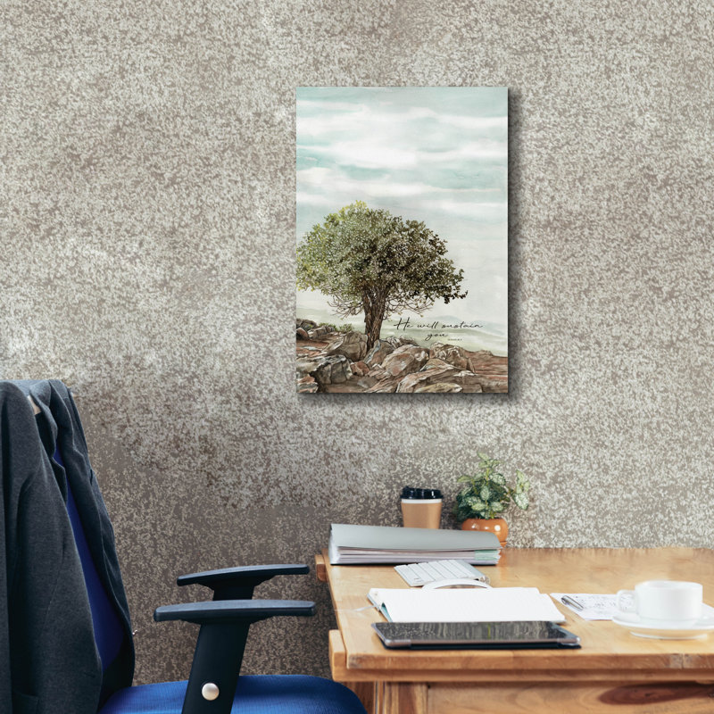  «He Will Sustain You» par Cindy Jacobs, art mural sur toile, 18 po x 26 po