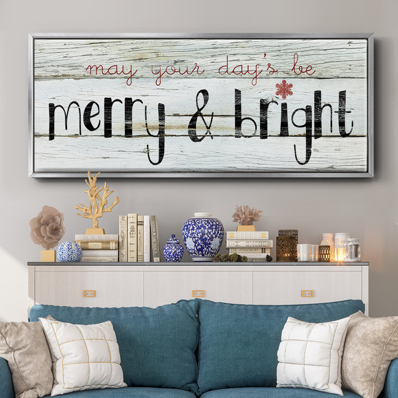 Merry & Bright - toile encadrée, H 20 po x l 50 po