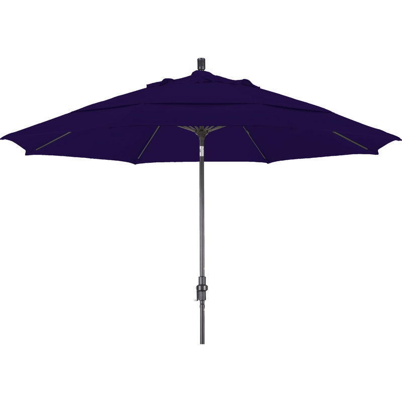 Parasol de marché 11 pi Leiker, Blanc mat, Performance mauve