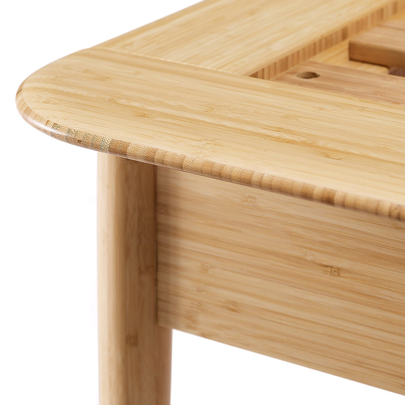 Grand lit plateforme Simon, Beige, Grand