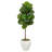 Fiddle Leaf Artificial Tree in White Planter