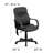 Mid-Back Ergonomic Massaging LeatherSoft Executive Office Chair w/ Arms