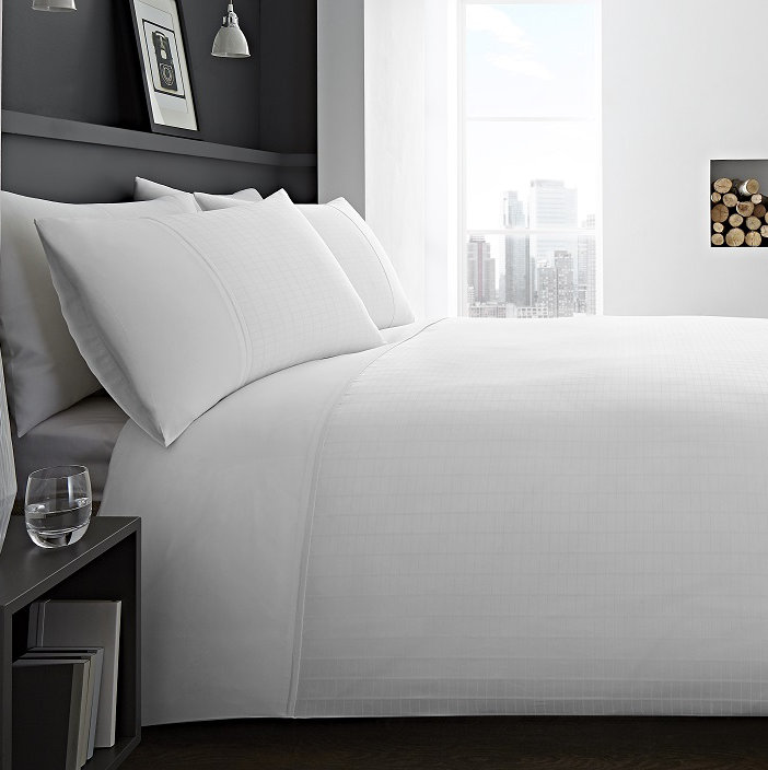 Cotton Blend Solid Colour Duvet Cover Set with Pillowcases Included
