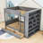 Huesman Wooden Bunk Bed With Two Storage Drawers And Multi-Layer Shelves-1773886215-1773886214