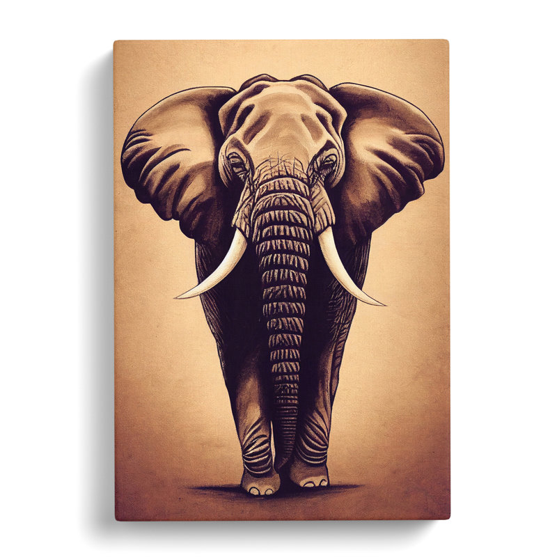 Magnificent Elephant - Wrapped Canvas, 60cm H x 40cm W x 3cm D