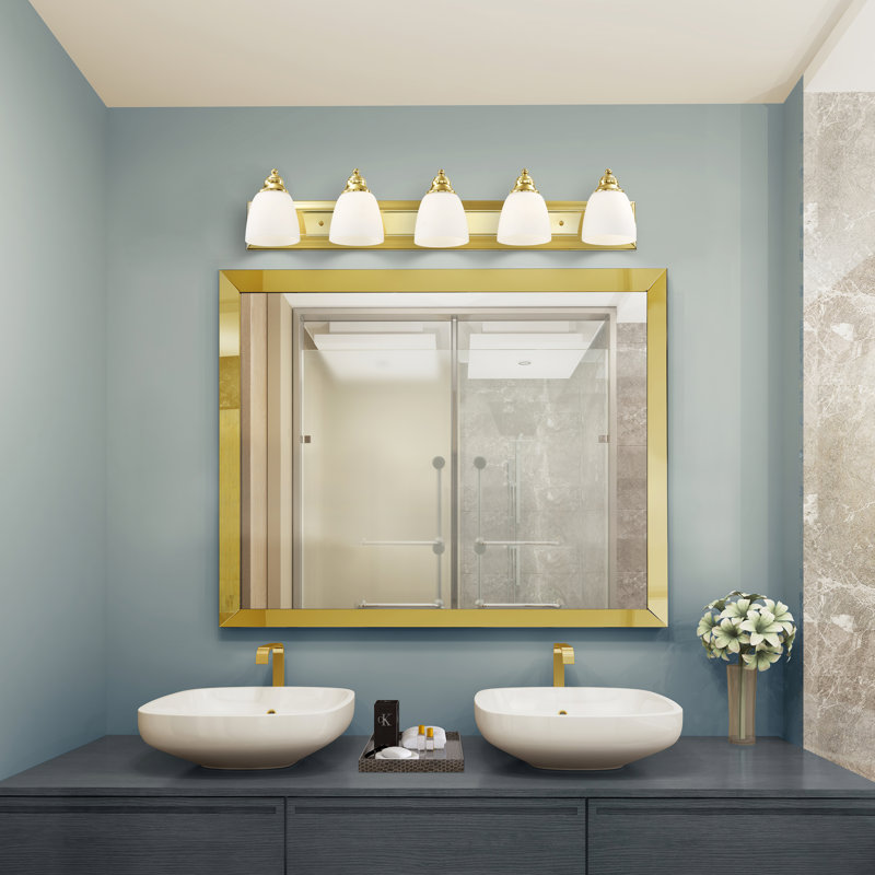 Springfield 5 - Light Dimmable Vanity Light, Polished Brass