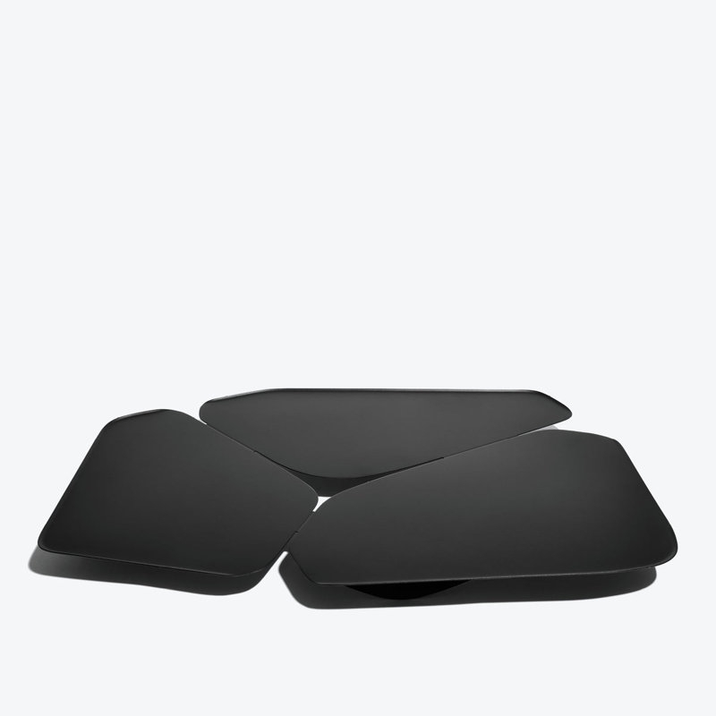 Hew Serving Tray, White, Black Stainless Steel
