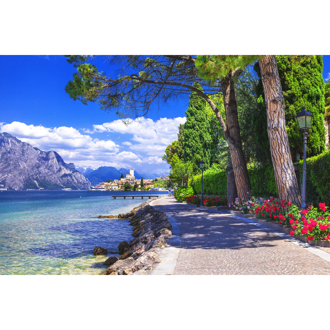 Beautiful Malcesine, Lake Of Garda, Italy by Freeartist - Wrapped Canvas Print