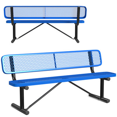 Leisure Craft Standard Outdoor Park Bench with Back by Leisure Craft