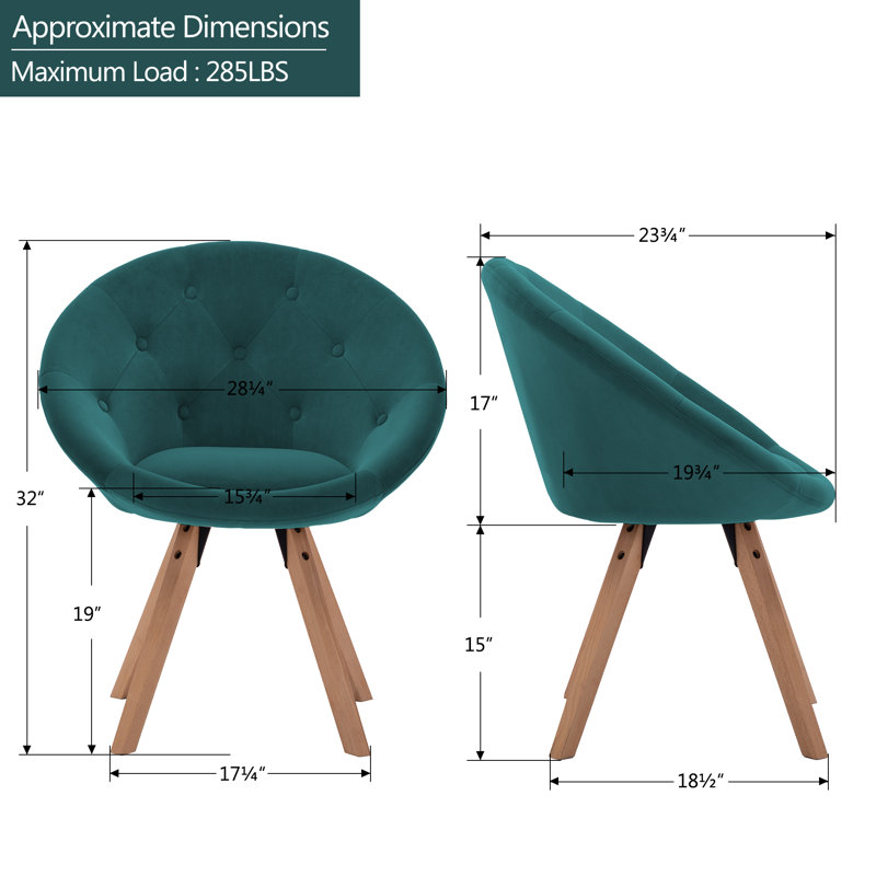 Fauteuil Papasan de 28,25 po Angellique, Atrovirens