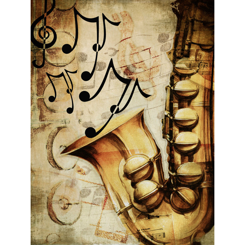 Jazz, reproduction d'art sur toile tendue, H 40 po x l 30 po