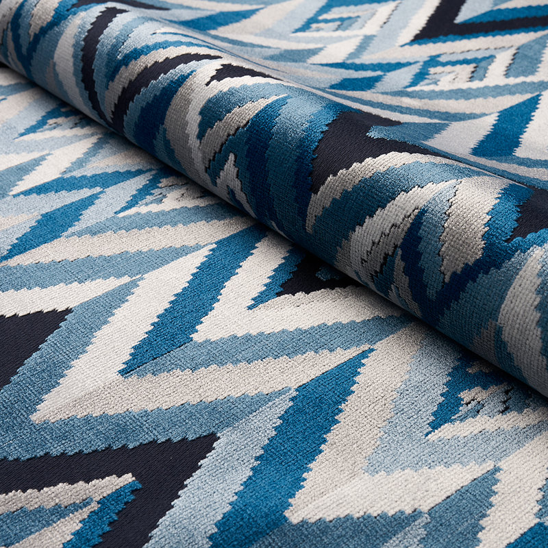 Taylor Velvet Fabric, Lapis