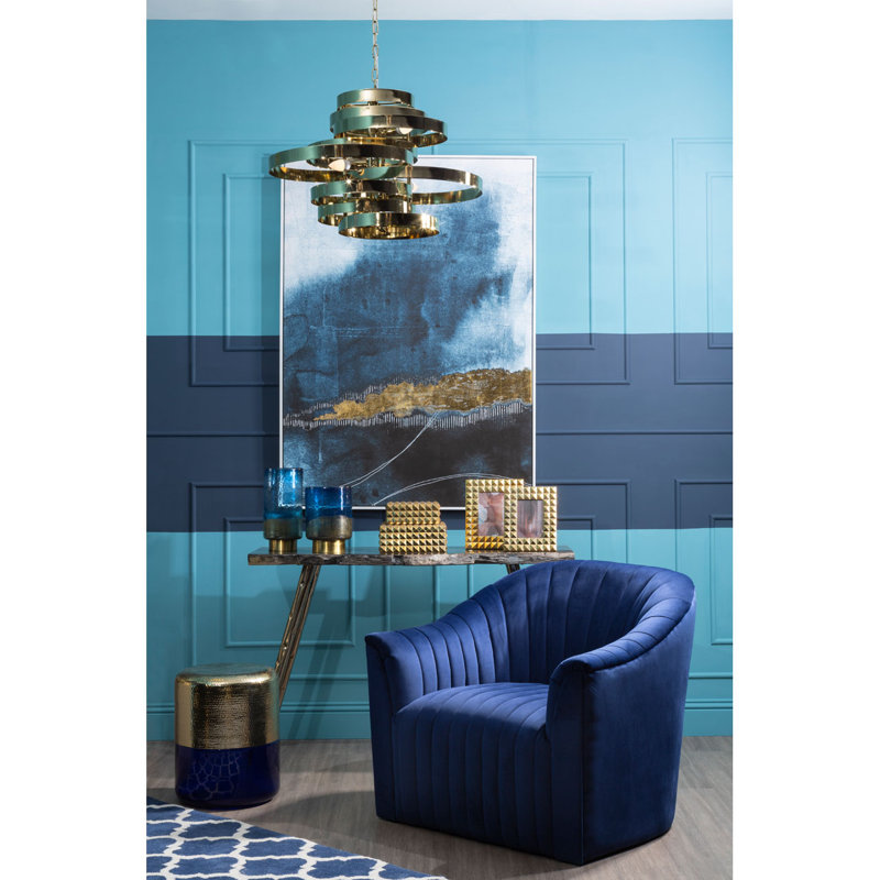 Hattie Velvet Armchair, Deep Blue