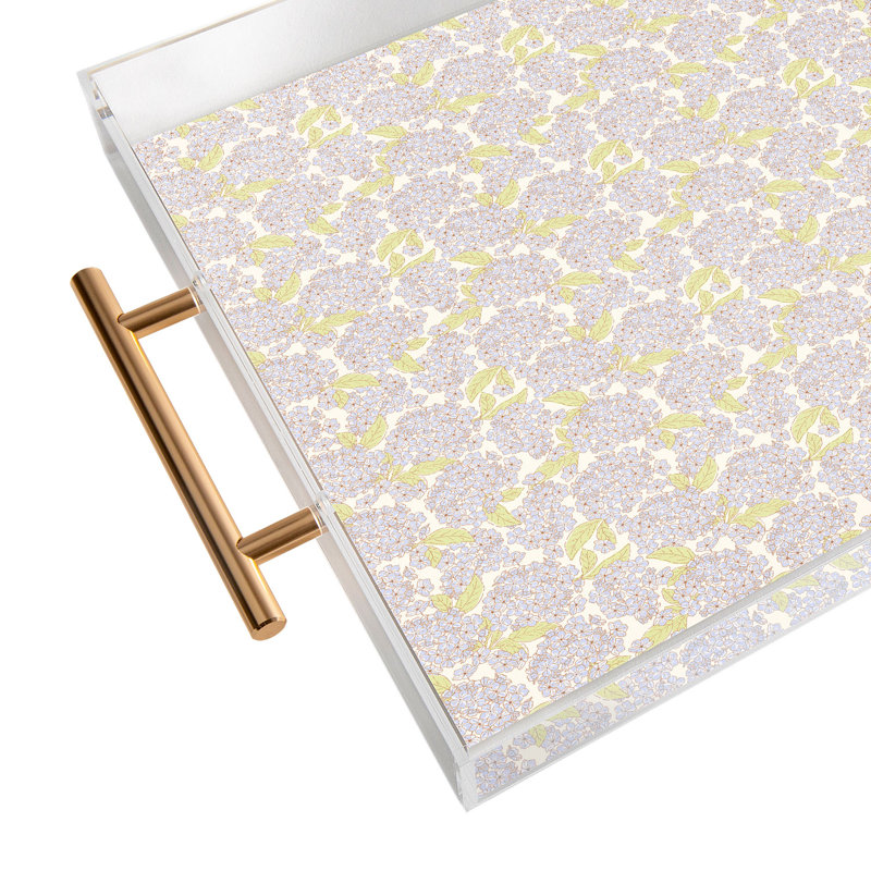 Iveta Abolina Hydrangeas Cream Acrylic Tray