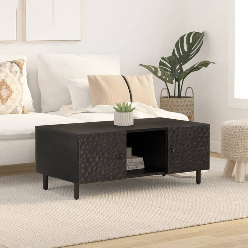Baylor Coffee Table with Storage, Black