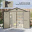 Outsunny 8 x 6ft Plastic Shed with Foundation Kit, Vents Cream White