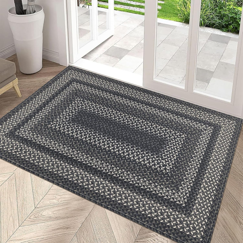 Paillasson lavable antidérapant, Dark Gray, 32" W x 48" L