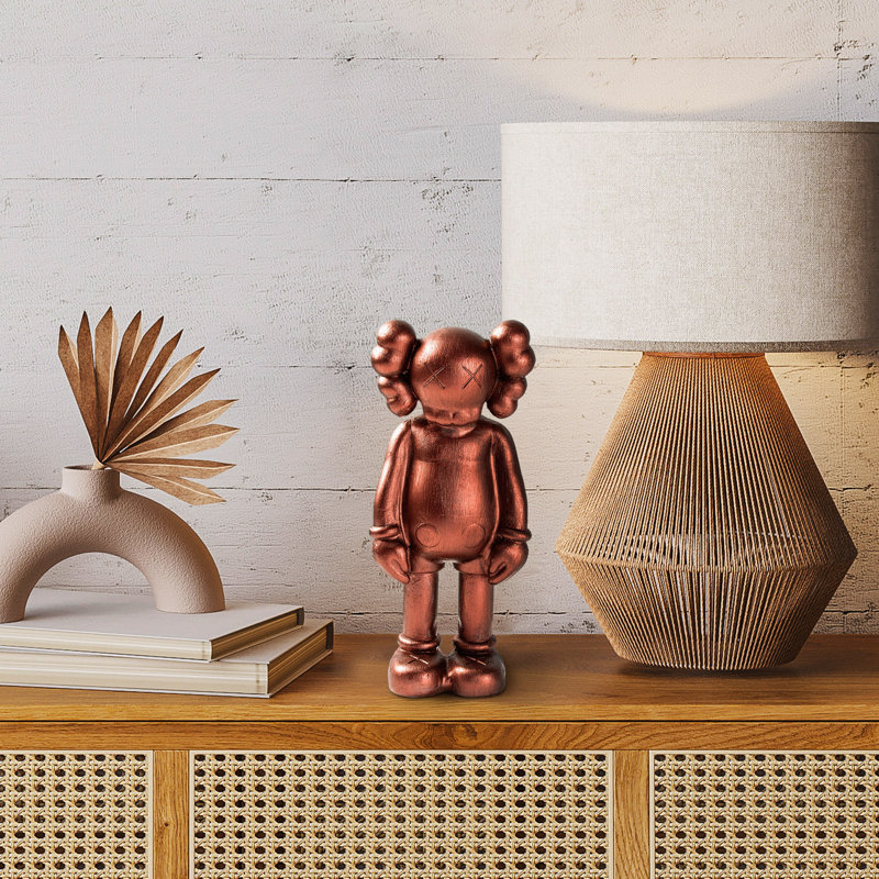 Objet décoratif peint à la main, 4,7 po x 10,2 po x 3,1 po | 100% polyester, variations de couleurs uniques | Parfait pour la décoration intérieure, pièce décorative élégante pour le salon, la chambre à coucher ou le bureau | Conception accrocheu