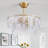 20.5'' Gold Fandelier Crystal Caged Ceiling Fans with Light Kit & Remote Control