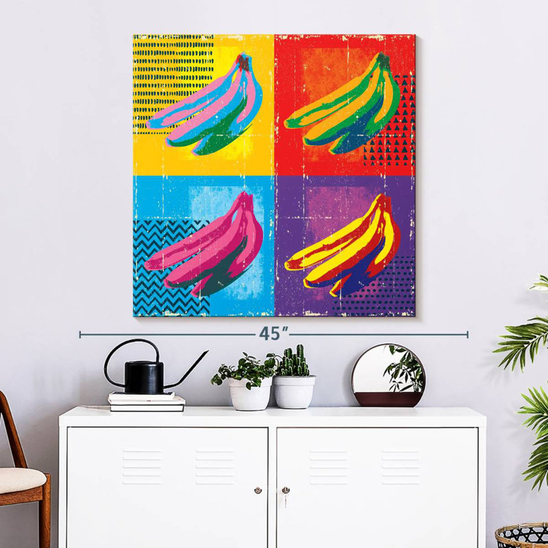 Yarlin Pop Style Bananas, 33" H x 33" W