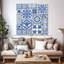 Carreaux bleu majolique-656058698