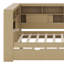 Lit de jour simple en bois avec tablettes et lit gigogne-1642728273