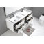 Base de meuble-lavabo mural moderne Ardyn avec tiroirs à fermeture en douceur et tablettes ouvertes (lavabo non inclus)-124006397-124006401