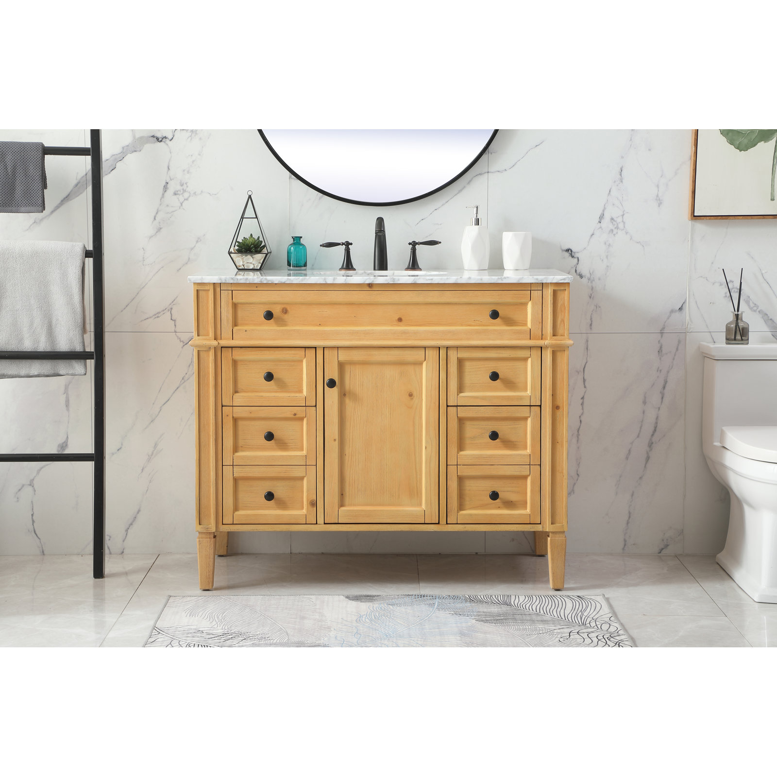 Rivers 42'' Single Bathroom Vanity, Natural