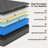 Mattress Twin Size 8 Inch, Mattress with Gel Memory Foam and Pocket Springs, Euro Top Medium Firm, Black-1865770412-1865770402
