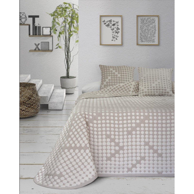 Daiyana No Pattern Bedspread, 240 x 270 cm Bedspread, Beige