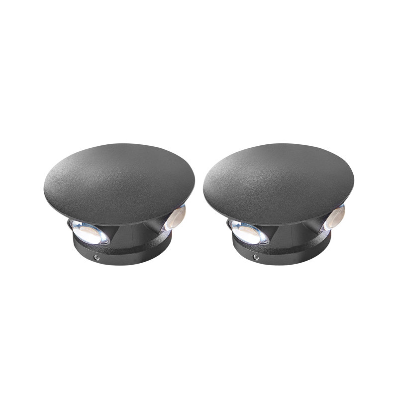 Dareese Satin Black 10cm H Integrated LED Outdoor Sconce