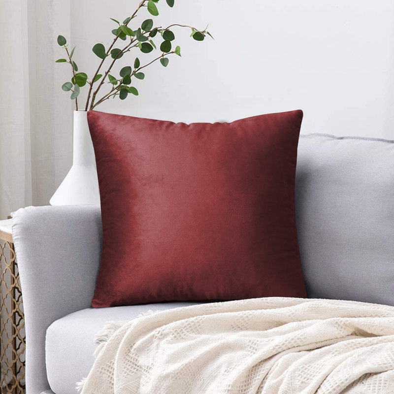 Kilian Square Cushion Cover, Burgundy