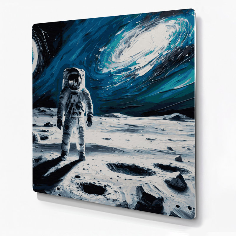 «Space Apollo mission», photographie murale en métal gris