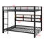 Metal Bunk Bed With Storage Cabinets And LED