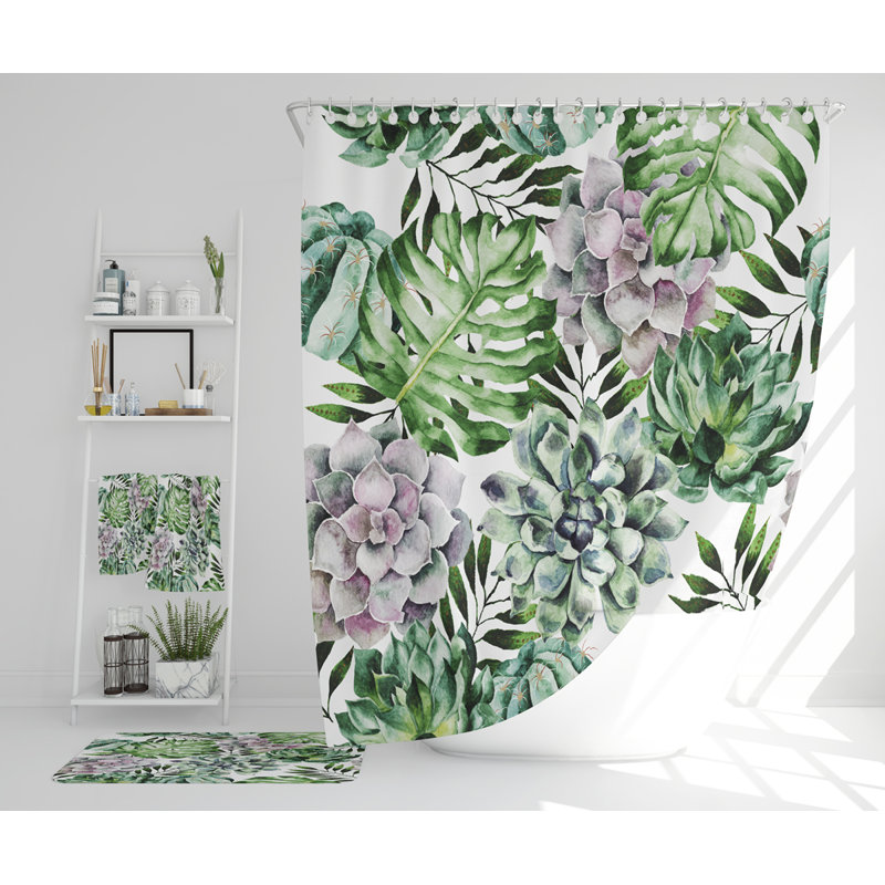 Niamora Polyester Shower Curtain Set