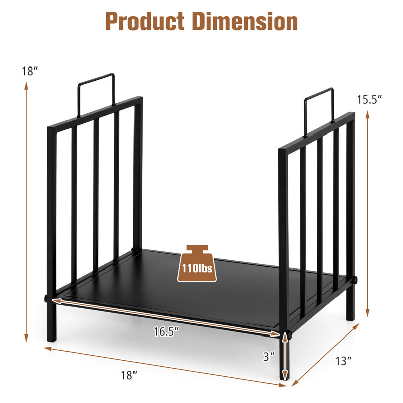 Curstin 18'' W Metal Log Rack