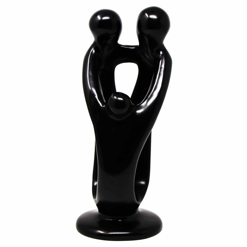 Figurine familial, H 8 po x l 4 po x P 4 po