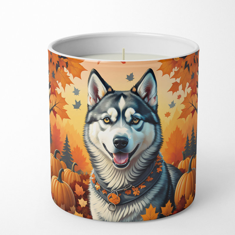 Bougie parfumée Pumpkin Spice avec support en céramique