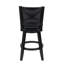 Tabouret de bar pivotant contemporain en bois d'hévéa noir Pembrely-129870460