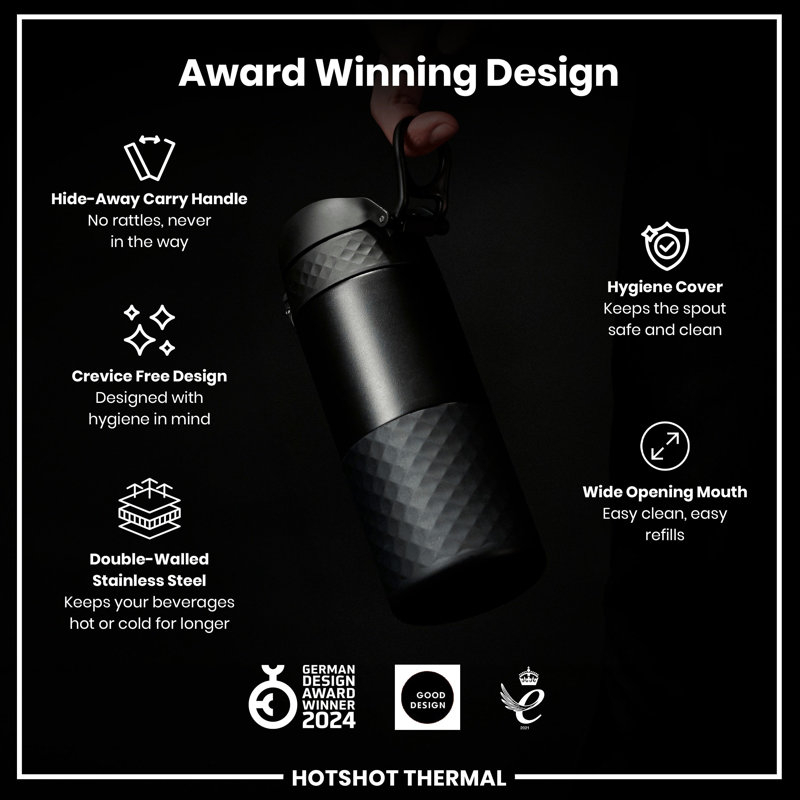 Ion8 Vacuum Insulated Stainless Steel Travel Mug, Black
