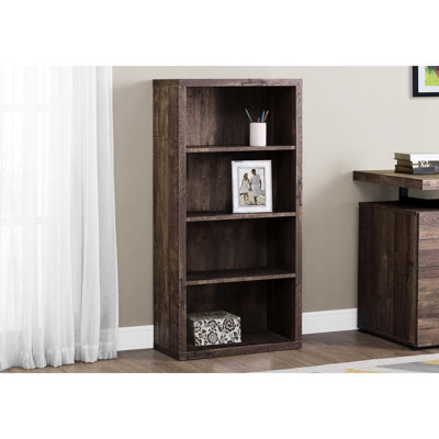 5 Tier Bookcase In Brown, Modern Look For Home And Office, Large Storage Brown With , Decor Office Bedroom