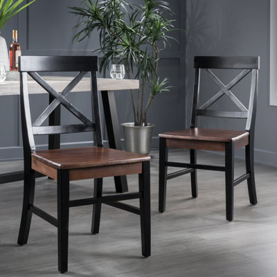 Gelacio Solid Wood Cross Back Side Chair