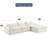 Modular Sectional Sofa Chenille Fully Compressed L-shaped Couch with 28" Deep Seats & Movable Ottoman, No Assembly Required-1839864563