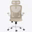 Fauteuil de bureau ergonomique avec appui-tête réglable et soutien lombaire, idéal pour une utilisation confortable à la maison et au bureau-1420137952-1420137953