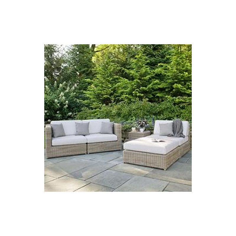 Sag Harbor Outdoor Ottoman, Canvas Canvas Sunbrella® Canvas, Sag Harbor Classic White