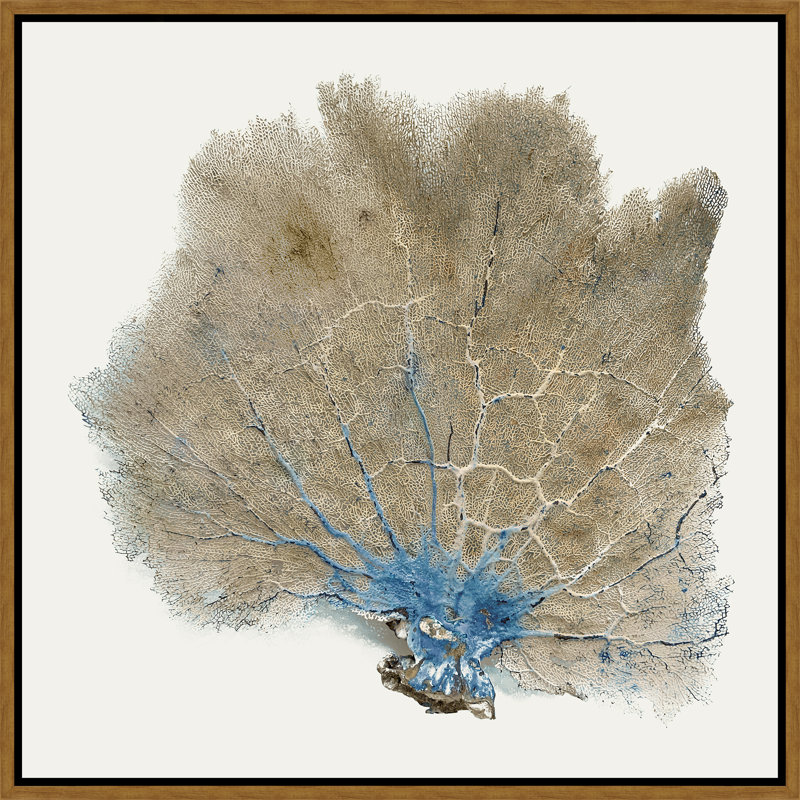 «Blue Infusion I» par Danielle Davis - peinture sur toile avec cadre flottant